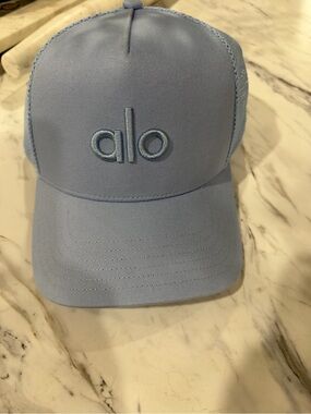 ALO Yoga Pastel Blue Mesh Trucker Hat